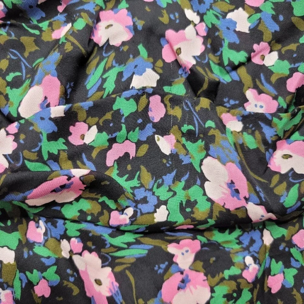 Veronica Beard Violet‎ Painted Ruched 100% Silk Mini Skirt Size 8